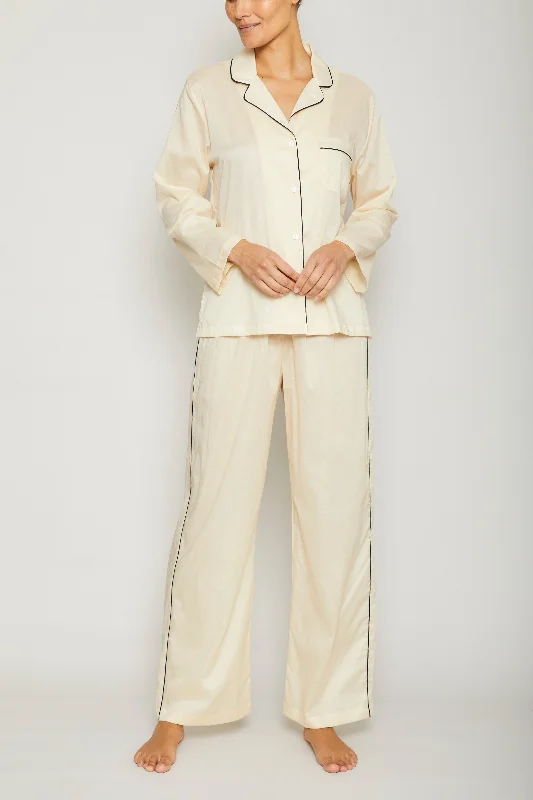 Weekend Specials to Relish Wide Leg Sport PJ Set - Piped in Navy