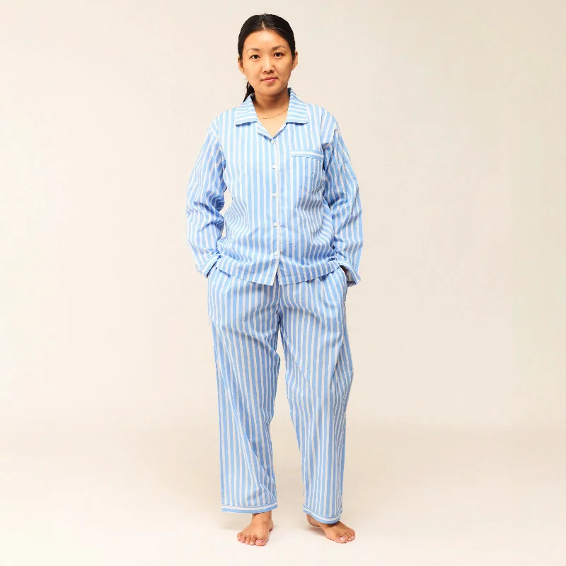 Best Seller Women Azure Striped Pajama Set