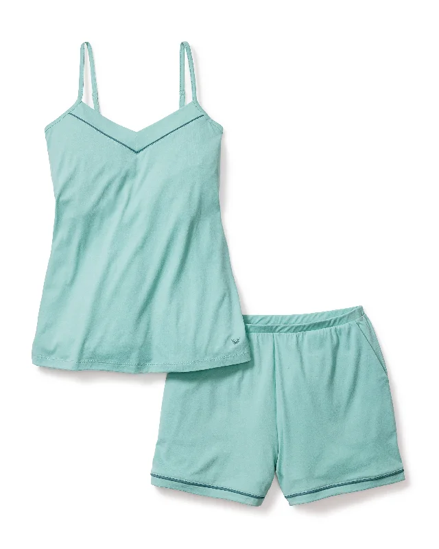 Weekend Deals to Make You Happy Women's Pima Sylvie Cami Short Set in Seaglass