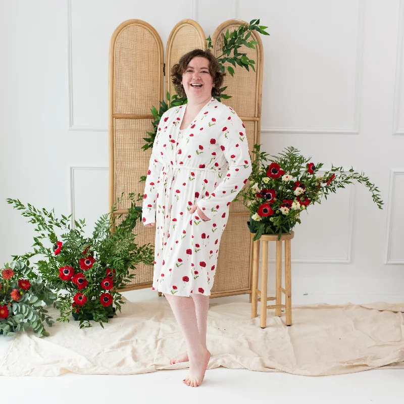 Weekend Bargains Galore Women’s Lounge Robe in Cloud Poppies