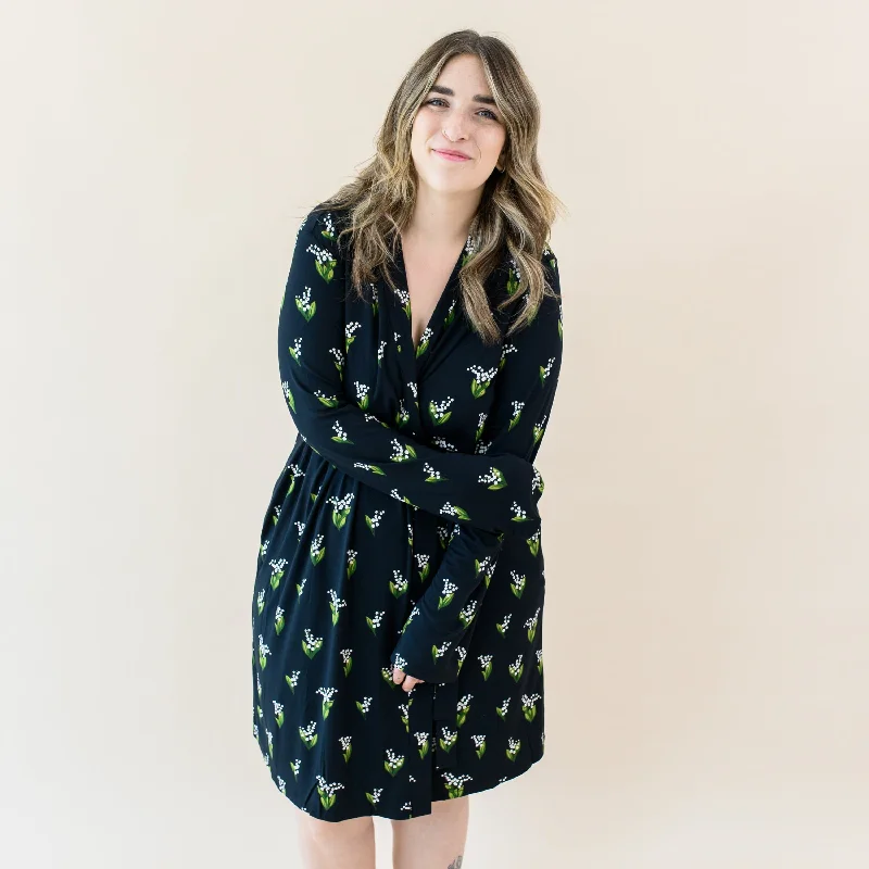 Weekend Savings Fiesta Women's Lounge Robe in Midnight Lily