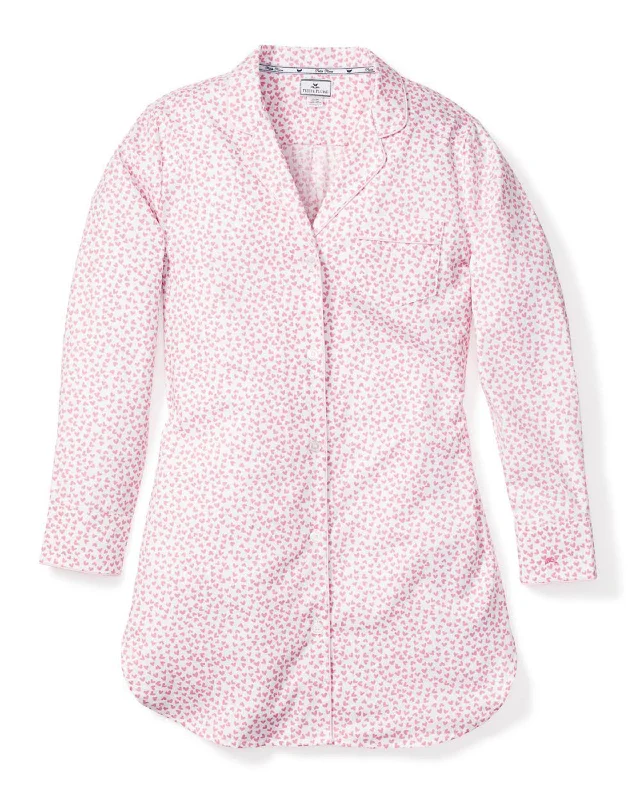 Weekend Bargains to Cherish Women's Twill Nightshirt in Sweethearts