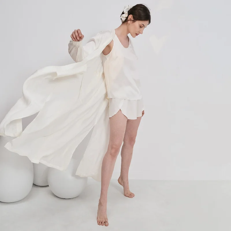 Weekend Deals That Dazzle Washable Silk Long Robe