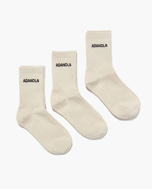 Deal of the Day 3 Pack Socks - Cream