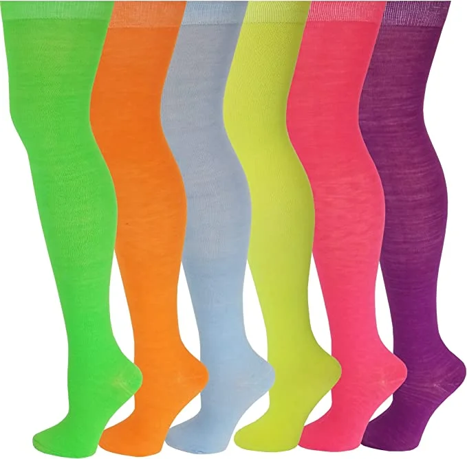 Exclusive Weekend Offers Inside Thigh High Over the Knee Socks | Neon Solid Color | Women (6 Pairs) Exclusive Weekend Offers Inside Thigh High Over the Knee Socks | Neon Solid Color | Women (6 Pairs)