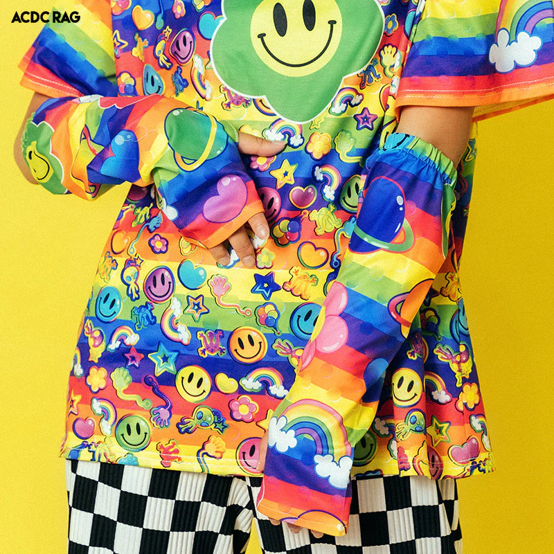 Huge Savings ACDC RAG x Fairy Space rainbow arm warmers