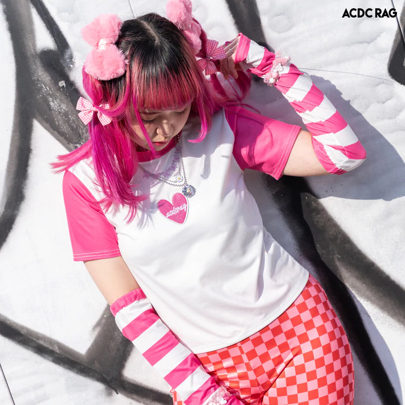 Mega Sale ACDC RAG Y2K heart t-shirt