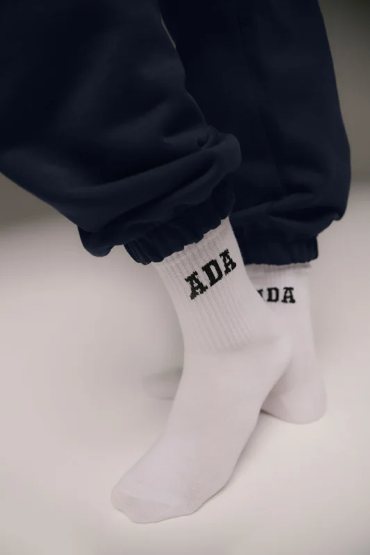 Weekend Discounts to Enjoy ADA Socks - White/Black
