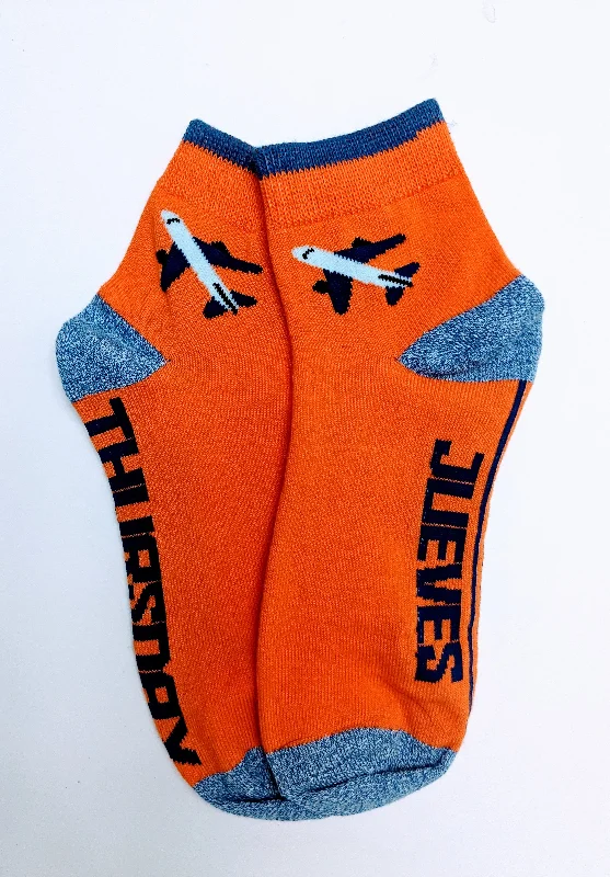 Extra Savings Airplane Low Crew Socks