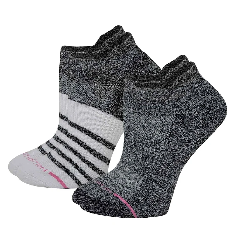 Don't Delay Ankle Compression Socks | Dr Motion Socks | Contrast Stripes (2 Pack)
