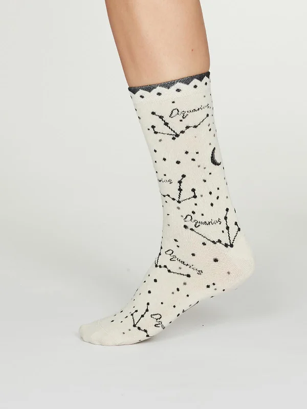 Pay Less Aquarius Zodiac Bamboo Organic Cotton Horoscope Star Sign Socks