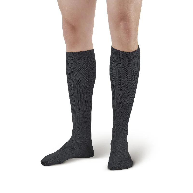Price Drop AW Style 128 Men's Microfiber/Cotton Knee High Dress Socks - 20-30 mmHg