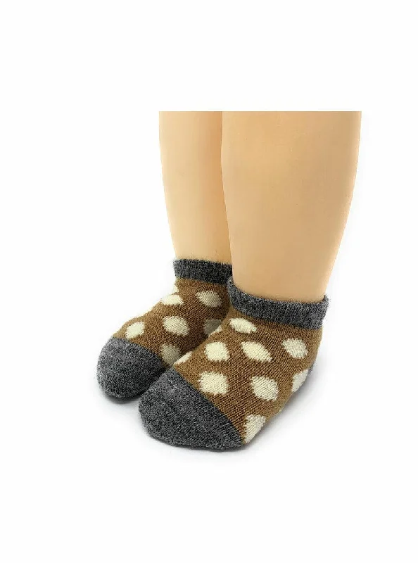 Closeout Deal Baby Alpaca "Spot-On"  Infant & Toddler Ankle Socks