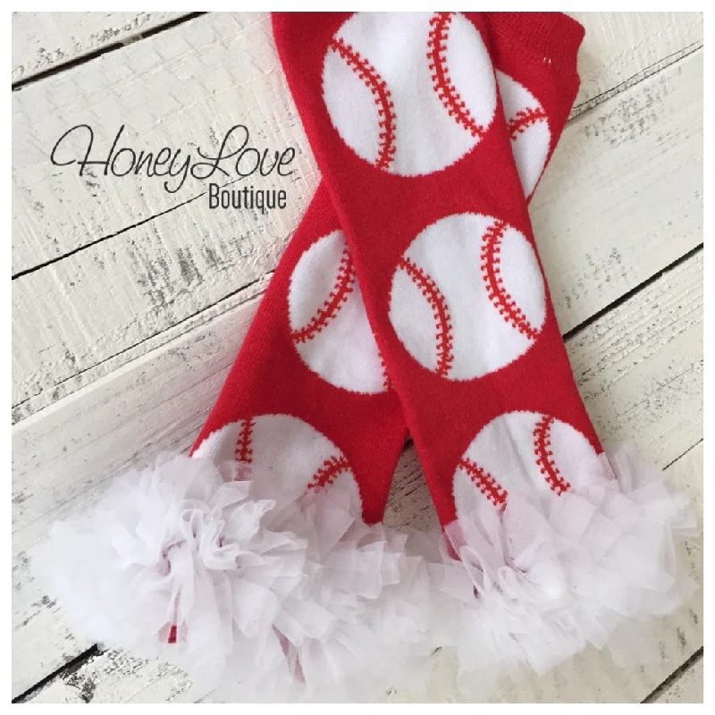 Pay Less Leg Warmers - Baseball/Softball with or without white ruffle