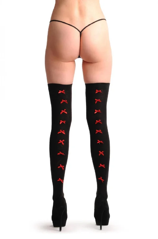 Weekend Specials to Grab Black With Red Satin Bows At The Back
