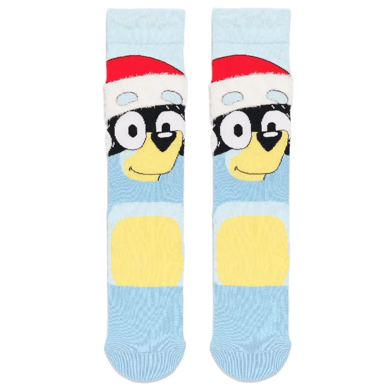 Weekend Specials to Love Bluey 'Bandit' Christmas Santa Hat Adult Socks