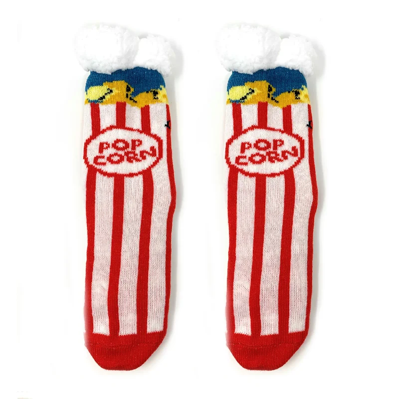 Weekend Discounts You Deserve Box o' Popcorn Slipper Socks
