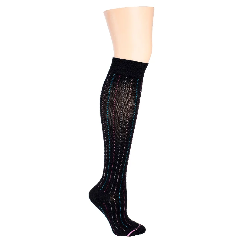 Reduced Price Broken Vertical Stripe | Knee-High Compression Socks For Women