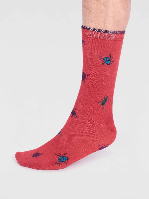 Weekend Discounts to Delight Brody Bamboo Bug Socks - Hibiscus Red