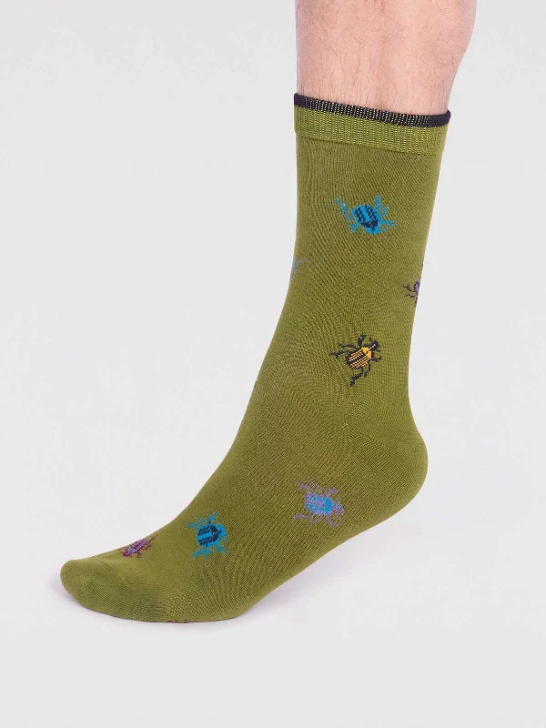 Shop Now Brody Bamboo Bug Socks - Lichen Green