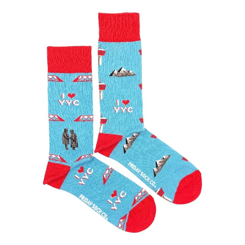 Special Offer Calgary Landmarks Mismatched Socks M