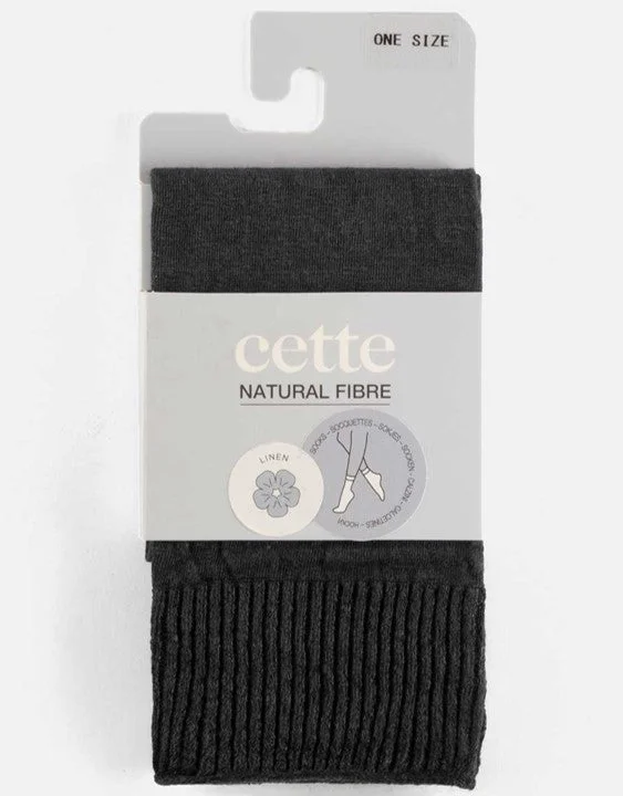 Today's Deal Cette Linen Socks 290-12 Black