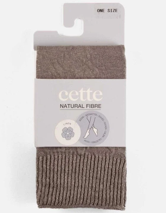 Hurry In Cette Linen Socks 290-12 Excalibur