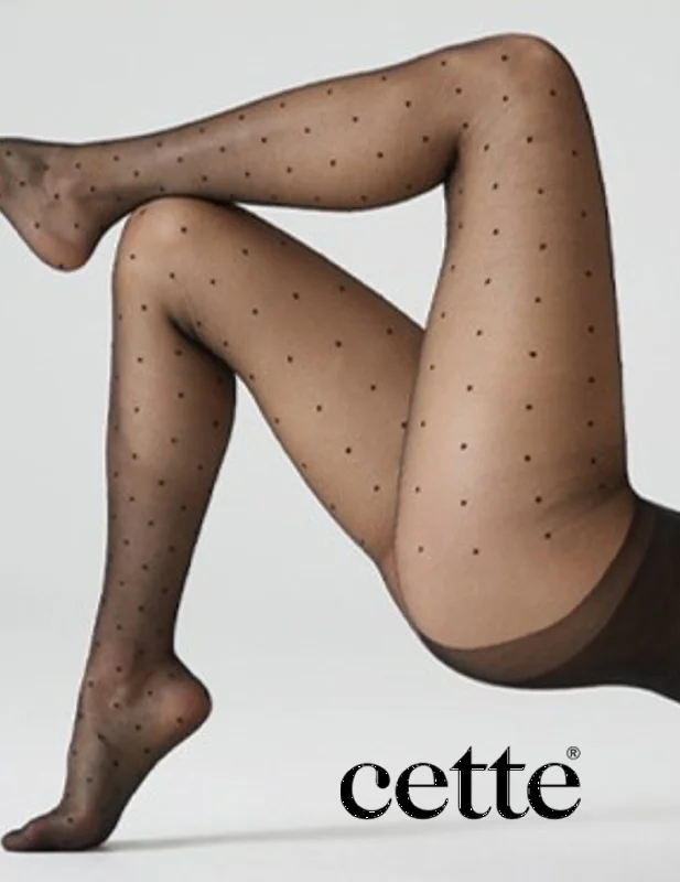 Hurry Up Cette ECO Richmond Polka Dot Plus Size Tight Black
