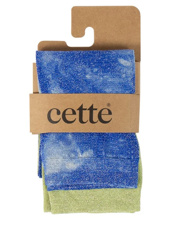 Sale Event Cette Tie Dye Socks 249-12 Blue/Green (Value Twin Pack)