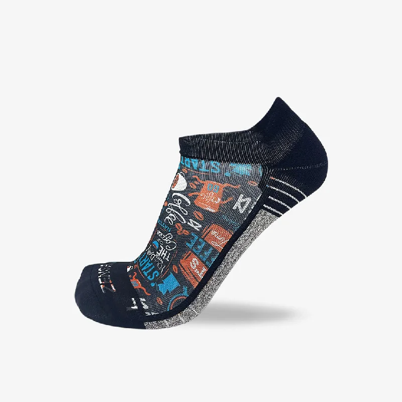 Special Price Coffee Doodle Running Socks (No Show)