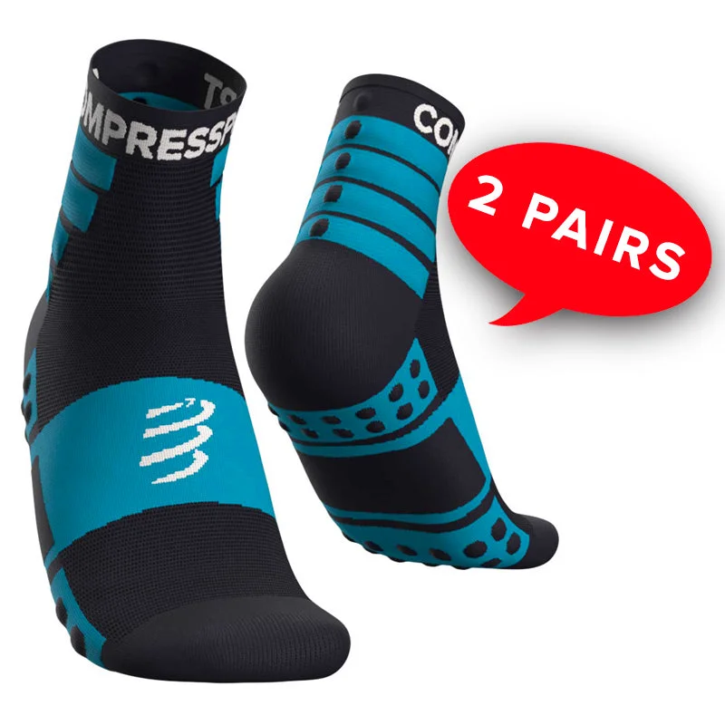 Exclusive Deal COMPRESSPORT TRAINING SOCKS-2 PACK - BLUE (XU00001B_500)