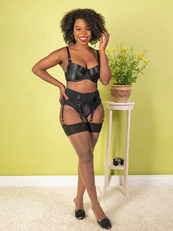 Weekend Savings Bonanza Contrast Seamed Stockings Cinnamon with Black