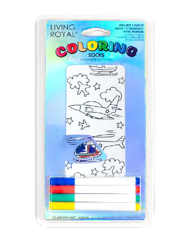 Weekend Specials to Cherish Airplane Coloring Socks
