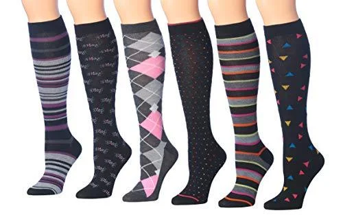 Weekend Sale: Don't Miss Out Tipi Toe Women's 6 Pairs Colorful Patterned Knee High Socks Weekend Sale: Don't Miss Out Tipi Toe Women's 6 Pairs Colorful Patterned Knee High Socks