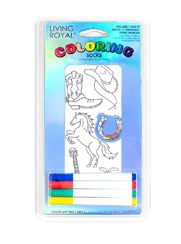 Weekend Bargains to Grab Cowboy Coloring Sock