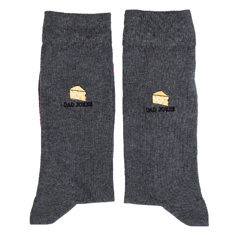 Don't Miss Out Dad Jokes Premium Embroidery Socks
