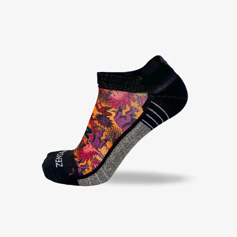 Unwind with Weekend Discounts Dino Comic Running Socks (No Show)