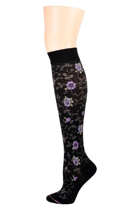Instant Deal Compression Knee High Socks | Women's Pretty Floral (1 pair)