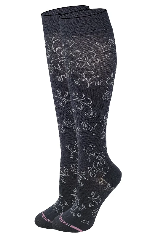 Weekend Offers That Shine Knee High Compression Socks | Floral Pattern Design | Women's (1 Pair) Weekend Offers That Shine Knee High Compression Socks | Floral Pattern Design | Women's (1 Pair)