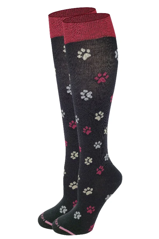 Weekend Specials to Relish Knee High Compression Socks | Paw Prints Design | Women's (1 Pair) Weekend Specials to Relish Knee High Compression Socks | Paw Prints Design | Women's (1 Pair)