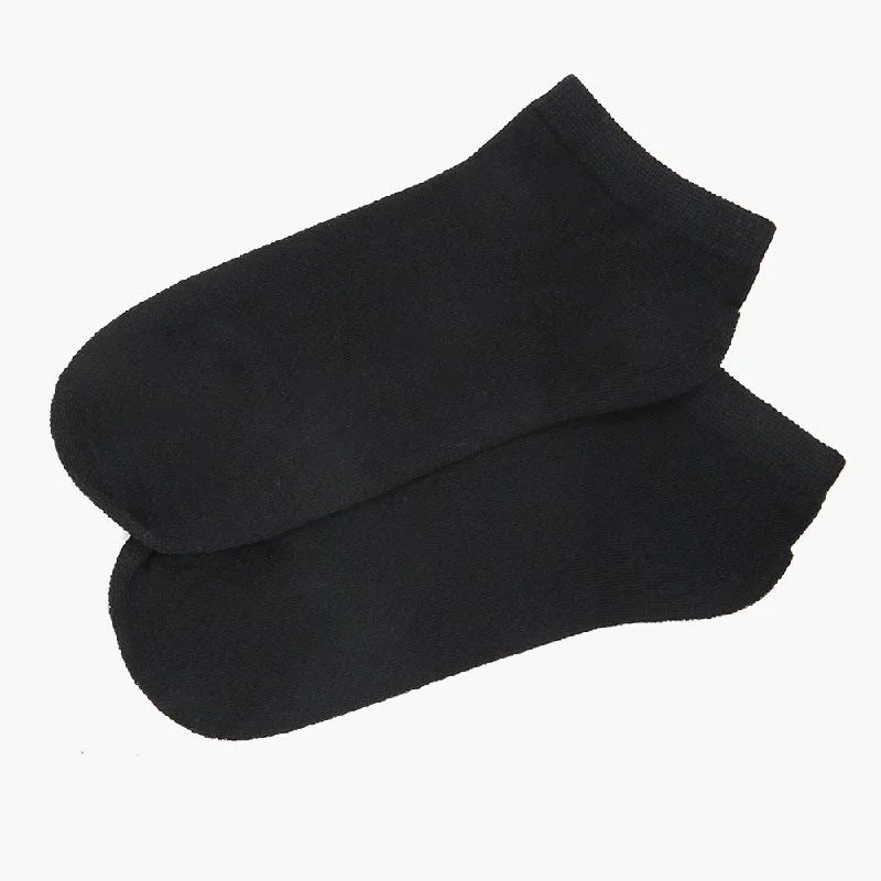 Can't Beat Eminent Men’s Plain Lycra Ankle Socks - Black
