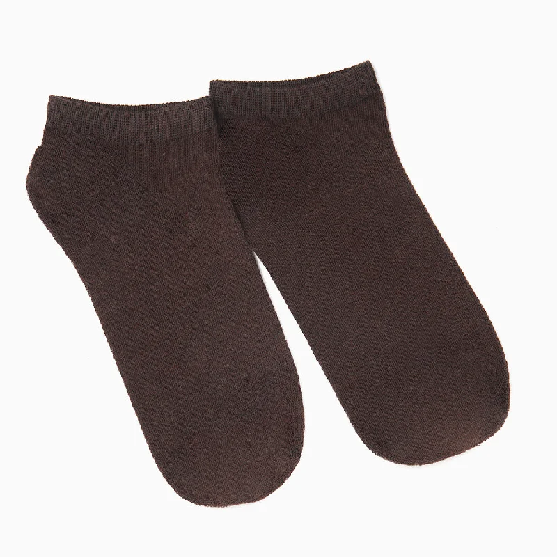 Early Access Eminent Men’s Plain Lycra Ankle Socks - Dark Brown