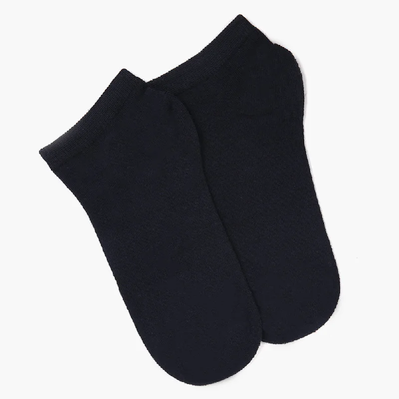 Act Fast Eminent Men’s Plain Lycra Ankle Socks - Navy Blue
