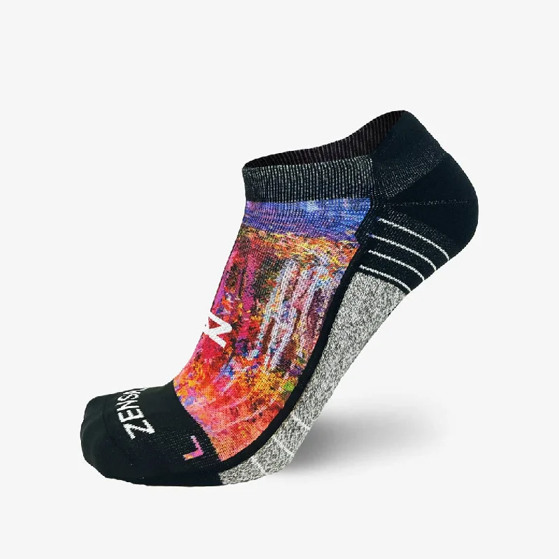 Quick Sale Fall Trees Running Socks (No Show)
