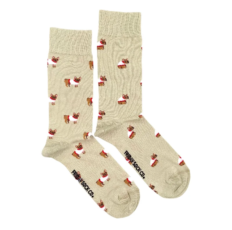 Now or Never French Bulldog Mismatched Socks M
