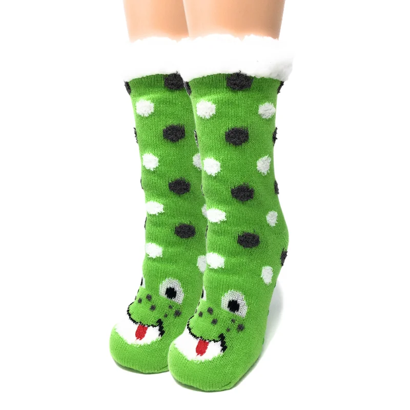 Act Now Frog Love Slipper Socks