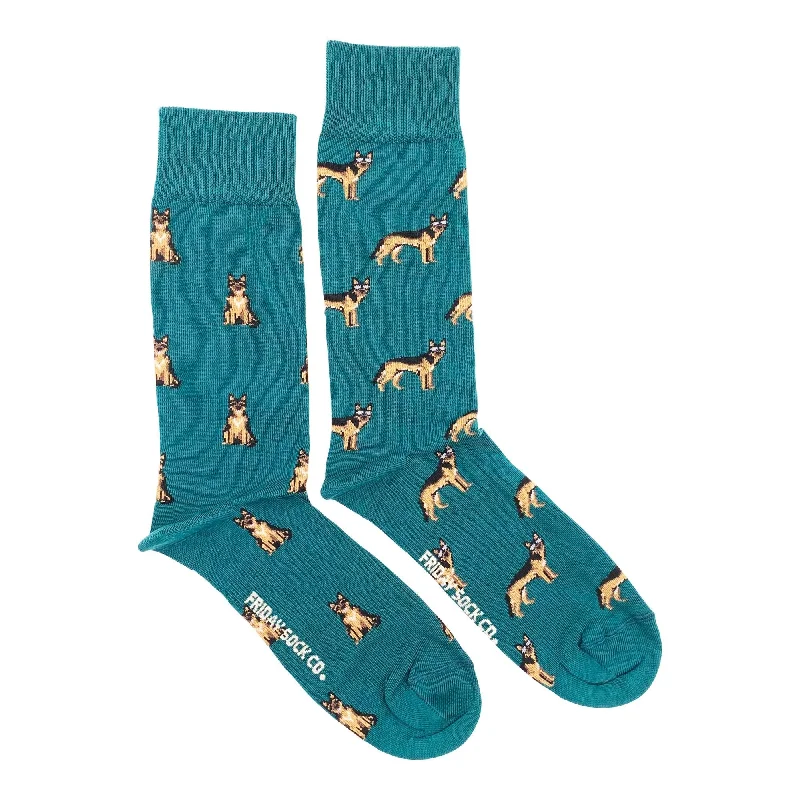Steals and Deals German Shepherd Mismatched Socks M