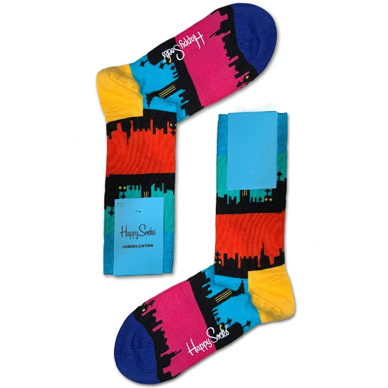 Can't Resist Happy Socks Women's Crew Socks - London Edition Skyline