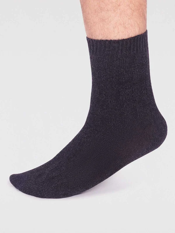Weekend Offers That Shine Hendrix Organic Cotton Rib Socks - Black