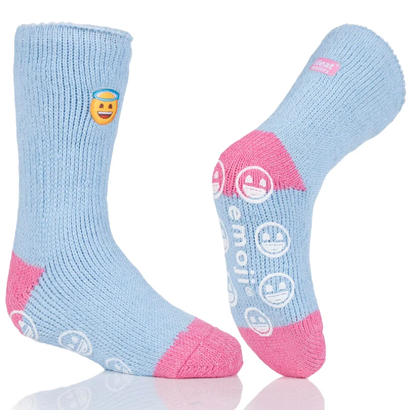 Weekend Deals That Sizzle Kids Thermal Slipper Socks - Emoji Angel Face